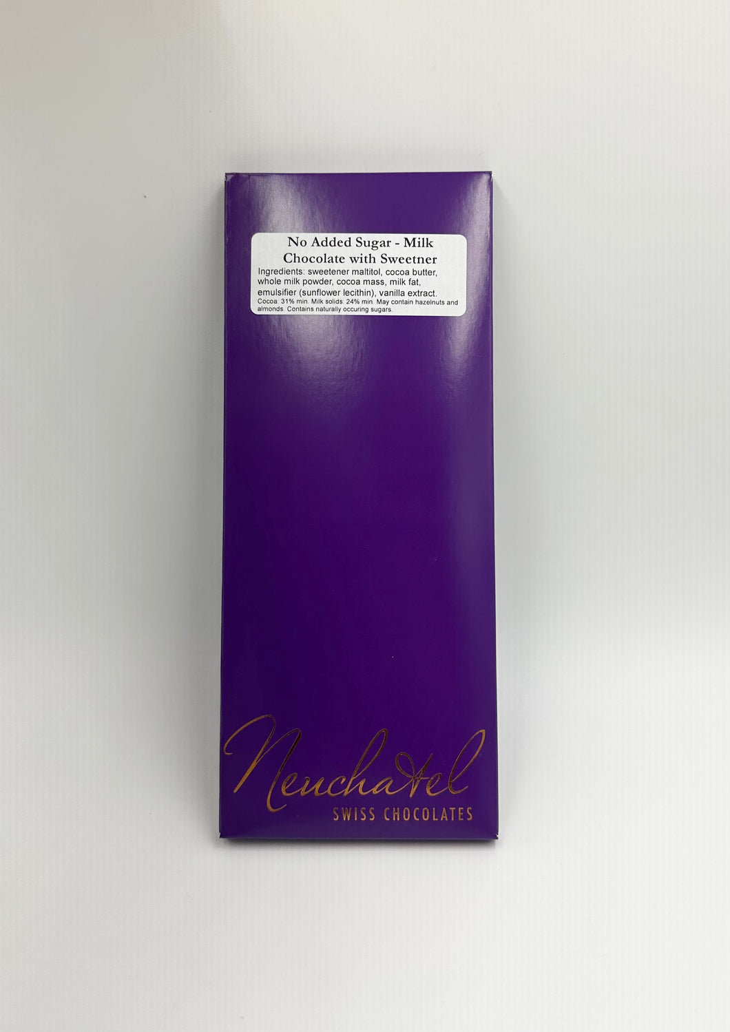 Swiss Milk Chocolate Bar with No Sugar Added