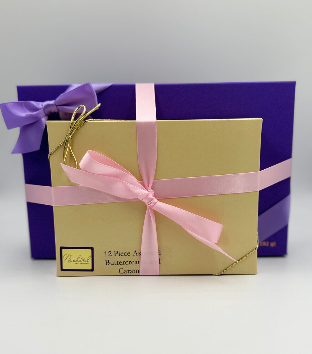 Gift Box Stack of Assorted Truffles and Buttercreams